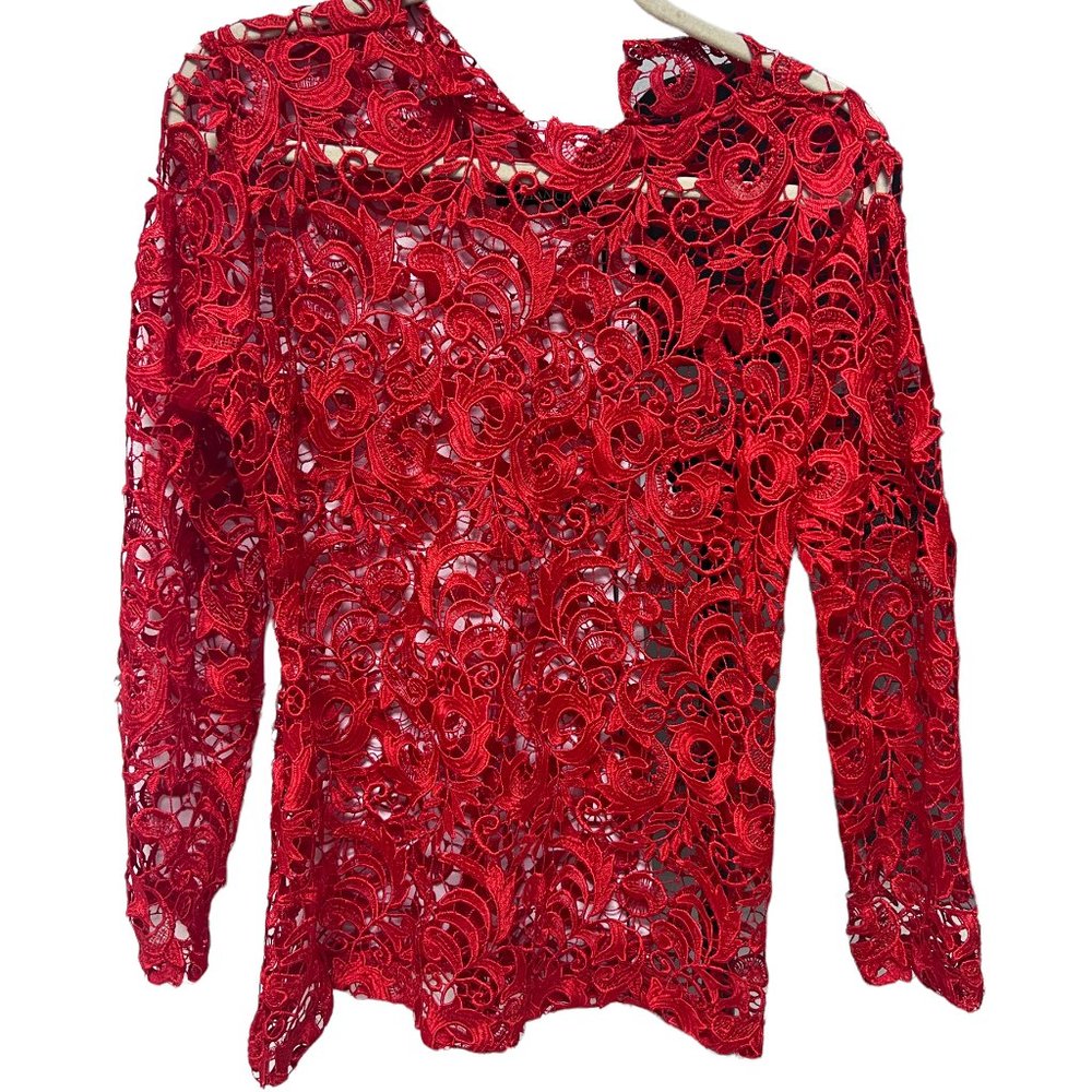 Red Lace Top